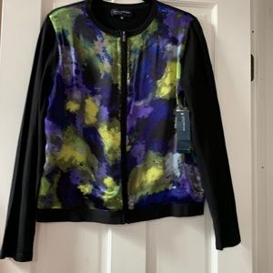 NWT. Jones New York zipper sweater/jacket size L